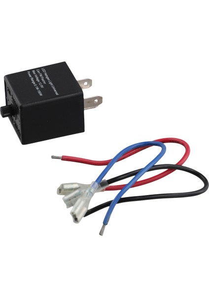 LED Flaşör Rölesi, 12V 3 Pimli Ayarlanabilir LED Flaşör Röle Turn Sinyal Işık Yanıp Söner Otomotiv Motosikleti (Yurt Dışından)