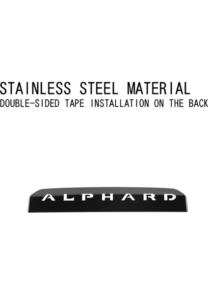 Toyota Alphard 40 Serisi 2023+ Yüksek Montajlı Fren Işığı Üçüncü Fren Kuyruk Işık Döşeme Paslanmaz Çelik Uçak Siyah (Yurt Dışından) fırsatları