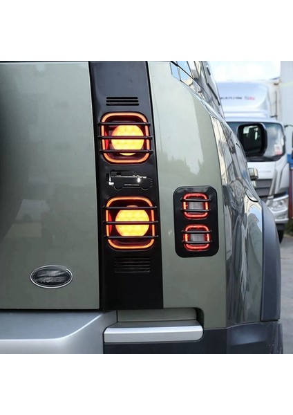 Araba Arka Fren Işığı Geniş Gösterge Kapak Land Rover Defender Için Işık Metal Koruyucu Net Kapak 110 2020-2024 (Yurt Dışından) modelleri