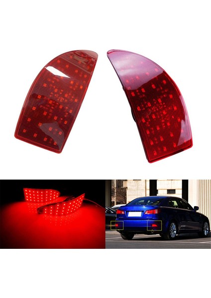 Arka Tampon Reflektörü Kırmızı LED Kuyruk Fren Freni Lexus Için Durdurma Işığı 250 350 XE20 2006-2013 250 220D 05-14 Kırmızı (Yurt Dışından) modelleri