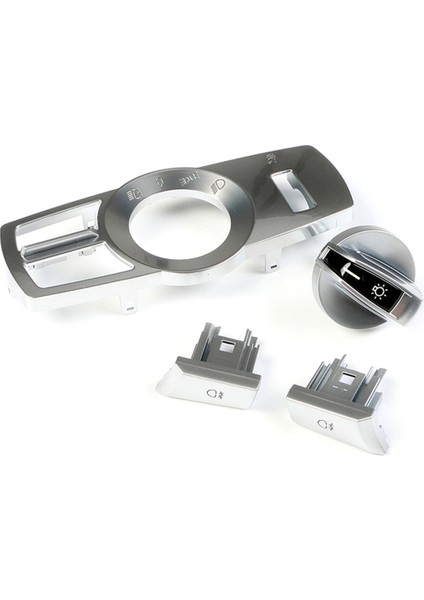 4pcs/set Far Anahtarı Döndürme Düğmesi Kafa Işık Lambası Kontrol Paneli Bmw 5 6 7 Serisi X3 X4 Gümüş (Yurt Dışından)