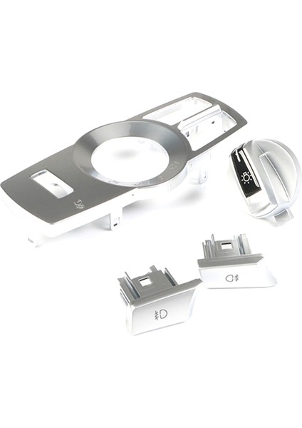 4pcs/set Far Anahtarı Döndürme Düğmesi Kafa Işık Lambası Kontrol Paneli Bmw 5 6 7 Serisi X3 X4 Gümüş (Yurt Dışından) fiyatları