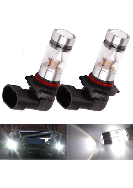 2 Pcs 9005 Hb3 6000K 5W 2323 LED Projektör Sisi Sürüş Ampulleri Beyaz (Yurt Dışından) fırsatları