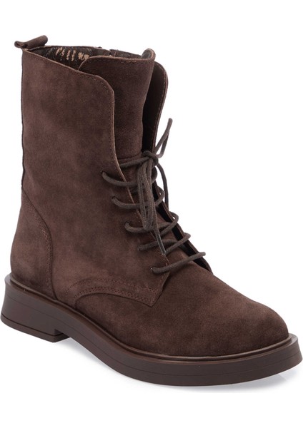 Kahve Hakiki Deri Kadın Casual Bot - K24K1BT67615-B85