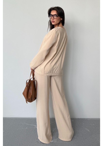 Bej Önü Bağlamalı Alt Üst Takım MG2473 fırsatları