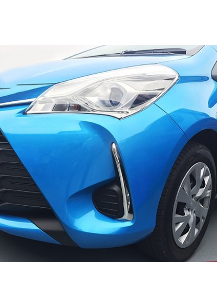 Toyota Yaris Vitz 2017 2018 Tampon Aksesuarları Için Krom Ön Sisli Işık Kapağı Şeridi Trim Araba Styling (Yurt Dışından) modelleri