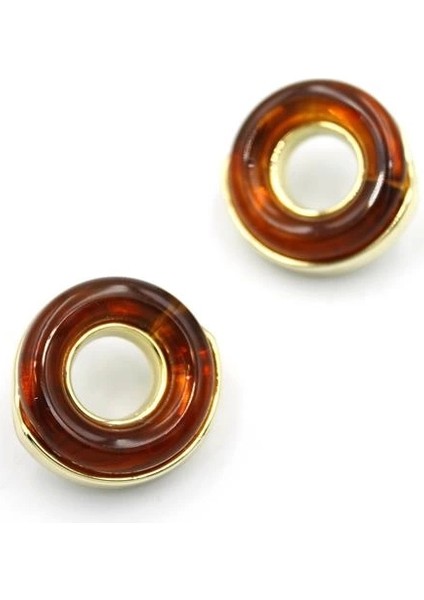 Halka Küpe - Kahverengi