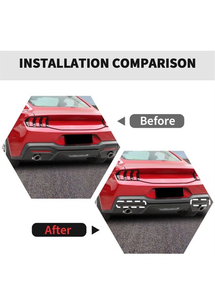 Füme Siyah Arka Sis Lamba Lambası Kapak Ford Mustang Için Dekorasyon 2024 2025 Dış Aksesuarlar (Yurt Dışından) fırsatları