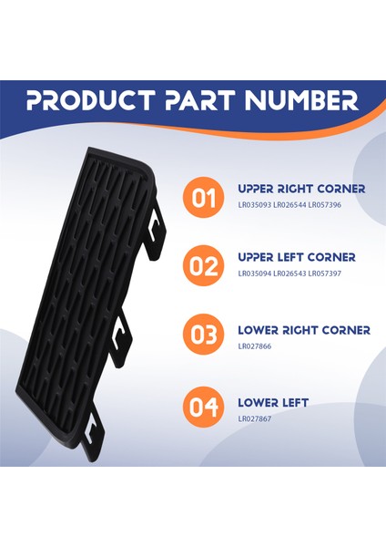 Land Rover Range Range Evoque Dynamic Için Ön Tampon Sis Lambası Çerçeve Çerçevesi LR035093 LR035094 LR027866 LR027867 (Yurt Dışından) indirimleri