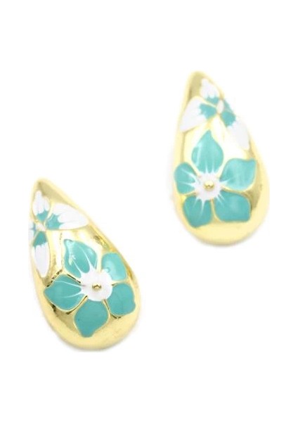 Çiçek Küpe - Mavi fiyatları