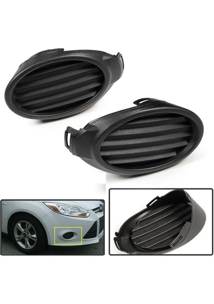 Siyah Araba Ön Tampon Sis Işık Lambası Kapağı Izgara Çerçeve CP9Z17B814A CP9Z17B814B Ford Focus 2013 2013 2014 Için Uygun (Yurt Dışından) modelleri