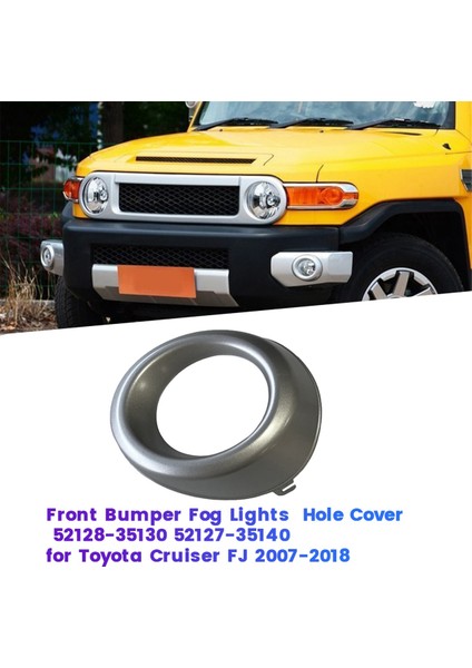 Toyota Cruiser Için Sol Ön Tampon Deliği Kapağı 52128-35130 Fj 2007-2018 Sis Figs Lamba Deliği Krom Kapakları 5212835130 (Yurt Dışından) fiyatları