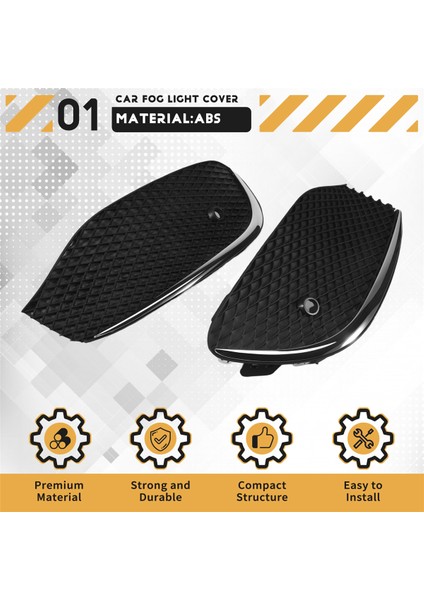 1paır Araç Ön Tampon Sis Izgarası Izgara Lambası Izgara Kapağı, Mercedes-Benz E Sınıf W213 2016-2020 Için Krom Şeritli (Yurt Dışından) fırsatları