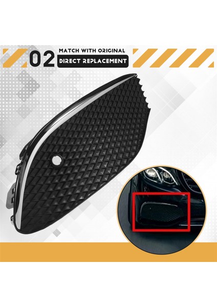 1paır Araç Ön Tampon Sis Izgarası Izgara Lambası Izgara Kapağı, Mercedes-Benz E Sınıf W213 2016-2020 Için Krom Şeritli (Yurt Dışından) indirimleri