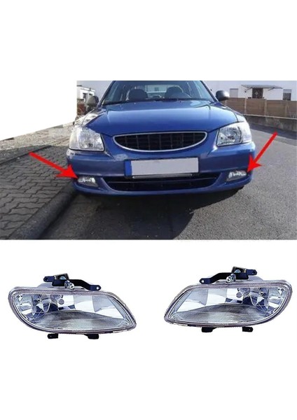 Araba Ön Tampon Sisler 92202-25000 92201-25000 Hyundai Accent Sedan Sis Işığı Montajı (Yurt Dışından) fiyatları