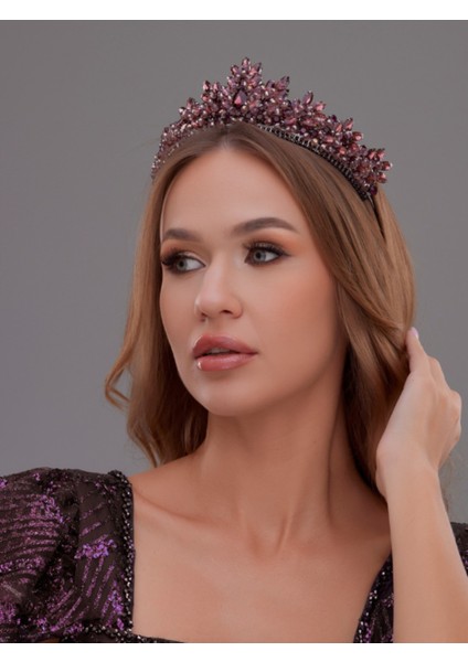 Kristal Taşlı Gelin ve Davet Tacı – Işıltılı Zarif Tasarım