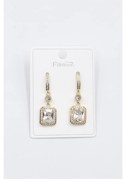 Taşlı Baget Küpe - Altın fiyatları