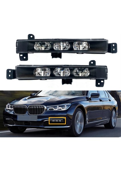 1paır Ön Tampon Sis Lambası LED Bmw 7 Serisi G11 G12 740I 750I 16-2019 6317342953 63177342954 (Yurt Dışından)