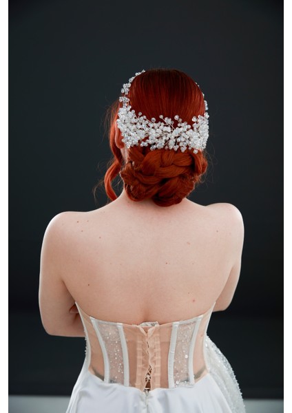 Kristal Taşlı Gelin Saç Aksesuarı – Örgü ve Topuz Modelleri Için Zarif Taç, Toka fiyatları