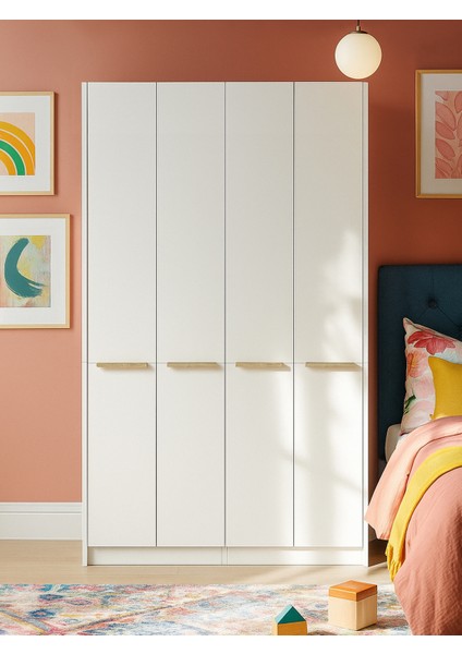 Cosmos 4 Kapaklı Gardırop - 210 cm Y, 124 cm G - Genç Odası ve Yatak Odası Gardırop