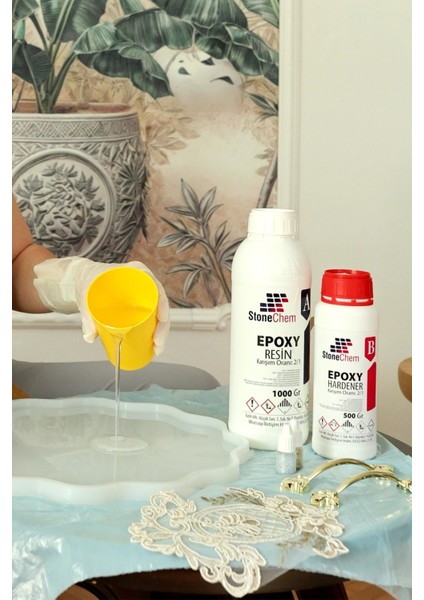 Epoksi Reçine 1,5 kg - 33,5 cm Tırtıklı Tepsi Kalıbı - Gümüş&gold Sim - Çelik Gold Zamak Kulp fırsatları