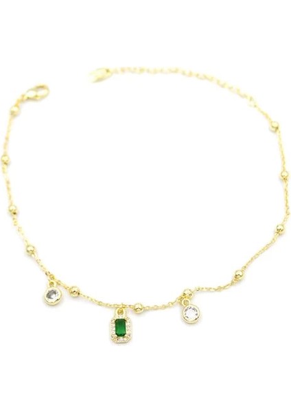 Renkli Taşlı Halhal - Yeşil fiyatları