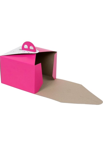 3 No Sade Yüksek Turta Kutusu 26.3X26.3X13 cm modelleri