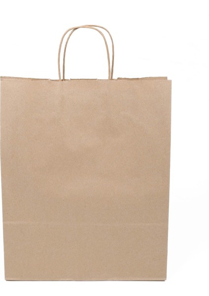 Burgu Saplı Kraft Çanta 32X12X41 cm