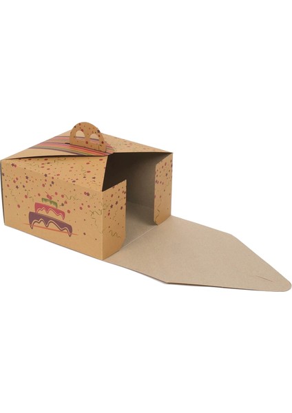 0 No Kraft Saplı Turta Kutusu 18.5X18.5X13.4 cm modelleri