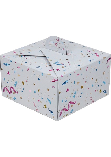 3 No Sedefli Yüksek Turta Kutusu 26.3X26.3X13 cm fiyatları