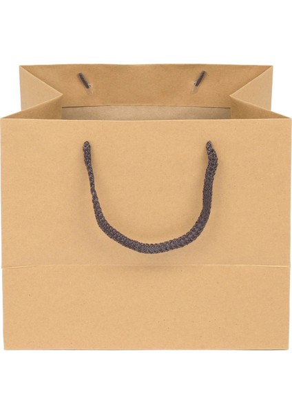 Ip Saplı Kraft Çanta 28X22X20.5 cm