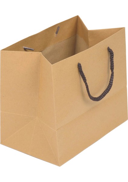 Ip Saplı Kraft Çanta 28X22X20.5 cm fiyatları