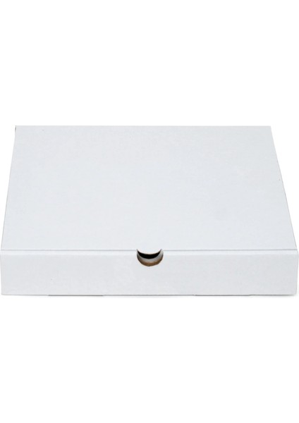 Baskısız Beyaz Pizza Kutusu 46.5X46.5X4.5 cm