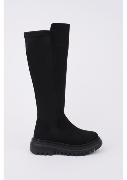Diasa Süet Kalın Taban Streç Detaylı Fermuarlı Kadın Çizme fırsatları