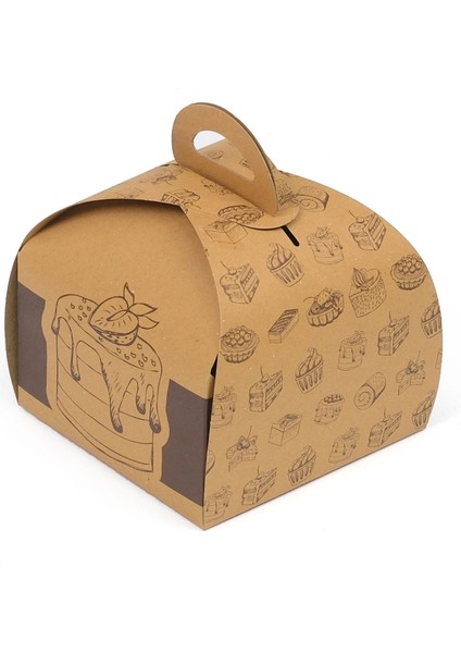Kraft Mono Turta Kutusu 12X12X9.5 cm fiyatları