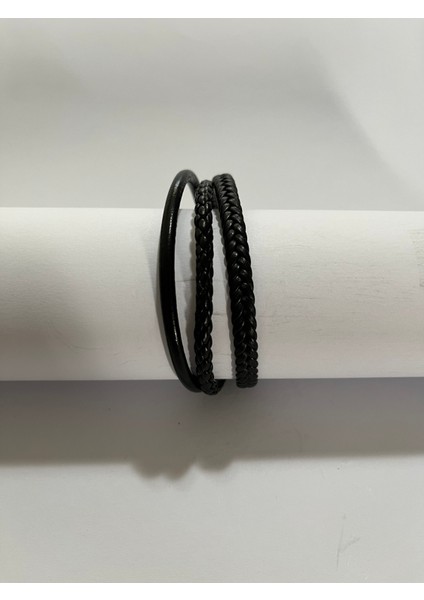 Erkek Bileklik Mıknatıslı Suni Deri Boncuk Taşlı Charm Hasır Örgü Bileklik fiyatları