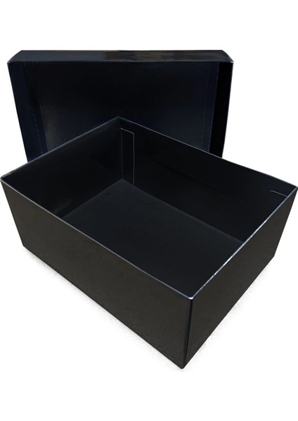 Siyah Parlak Selefonlu Krome Karton Hediye Kutusu fırsatları