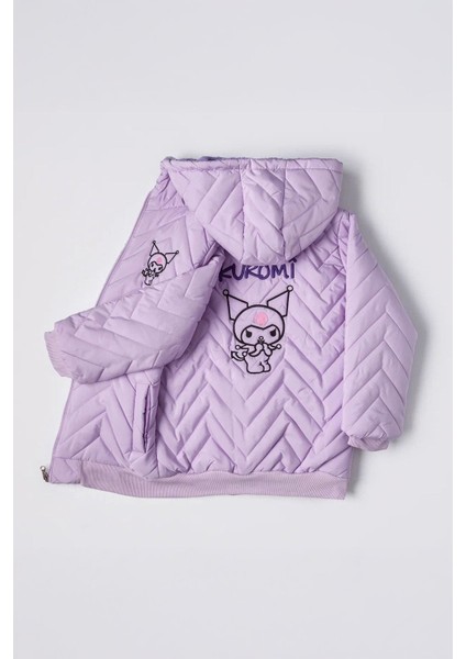 Minigimin Cicileri Krm Karakter Baskılı Kız Çocuk Içi Welsoft mevsimlik mont - Lila