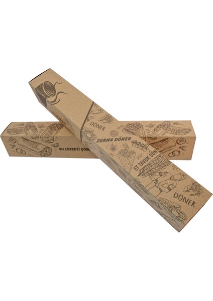 Zurna Dürüm Kutusu Baskılı 6.5X45X6.5 cm modelleri