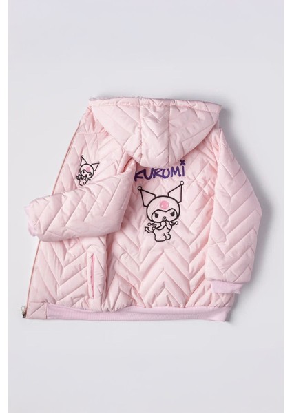 Minigimin Cicileri Krm Karakter Baskılı Kız Çocuk Içi Welsoft mevsimlik mont - Şeker Pembe