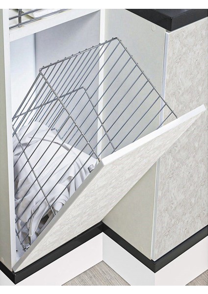 Dolap İçi Monteli Çamaşır Kirli Sepeti Modül 30 cm Kapak Uyumlu (Genişlik 23x50 cm Yükseklik) PİSTON HEDİYE 📦 H 8101 fırsatları