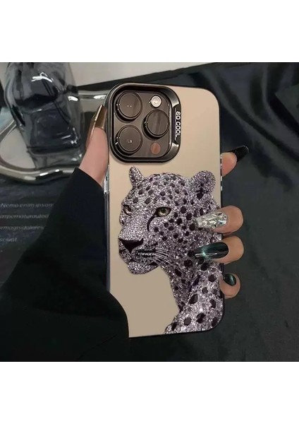 Iphone 16 Pro Max Uyumlu Kaplan Desenler Darbe Emici Telefon Kılıfı MK01A indirimleri