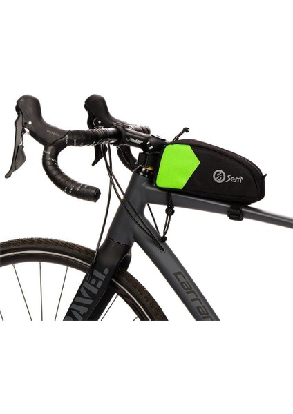 Sem Çanta Bikepacking Kadro Üstü Çanta Yeşil