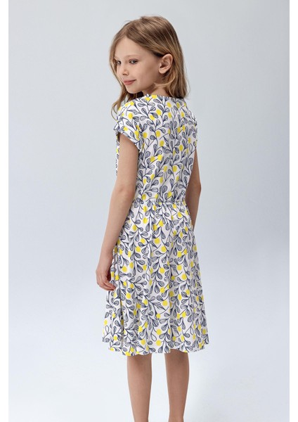 Kız Çocuk Desenli Kısa Kollu Elbise Desenli Renk fiyatları