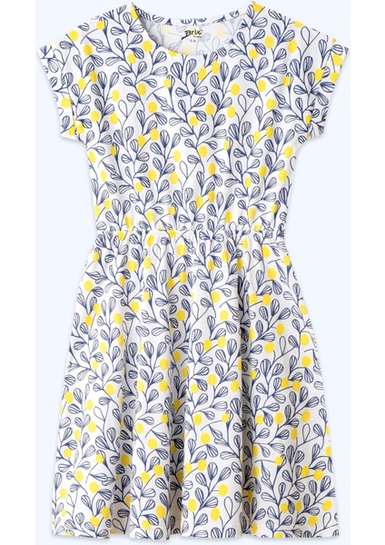 Kız Çocuk Desenli Kısa Kollu Elbise Desenli Renk modelleri