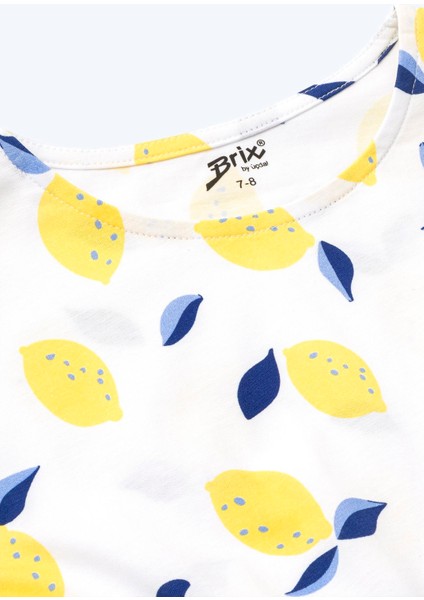 Kız Çocuk Desenli Kısa Kollu Elbise Desenli Renk indirimleri