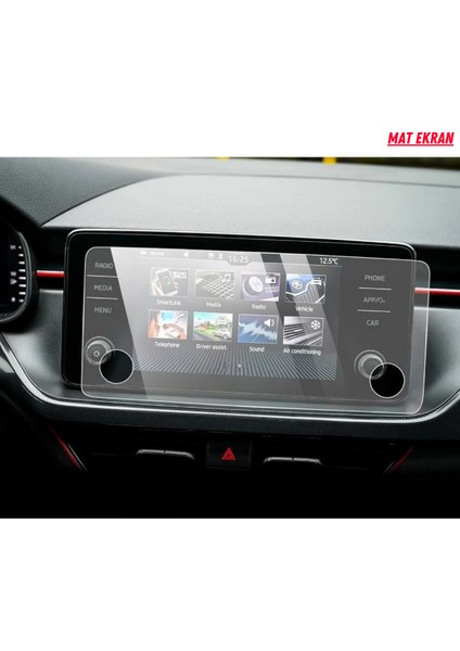 Skoda Scala 2024 Navigasyon ve Multimedya Uyumlu Mat Ekran Koruyucu fiyatları