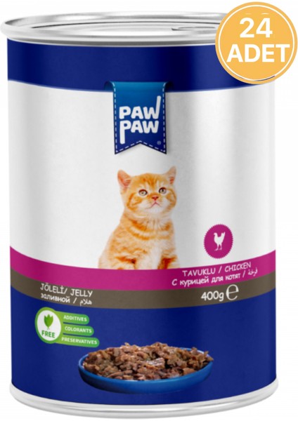 Tavuk Etli Yavru Kedi Konservesi 400 gr ( 24 Adet )