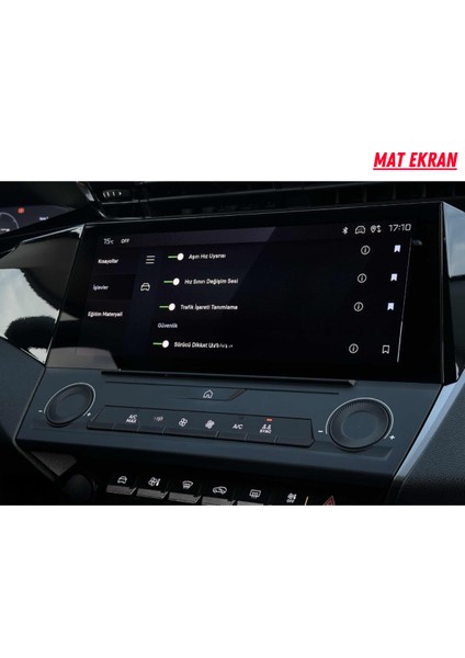 Peugeot 308 Puretech 2024 Navigasyon ve Multimedya Uyumlu Mat Ekran Koruyucu