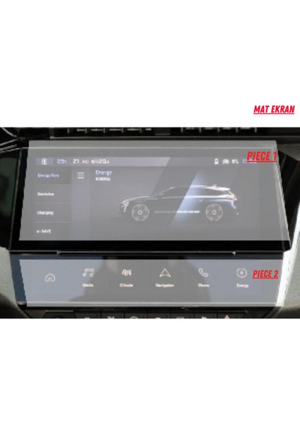 Peugeot 308 Gt Line 2022-2024 Navigasyon ve Multimedya Uyumlu Mat Ekran Koruyucu modelleri